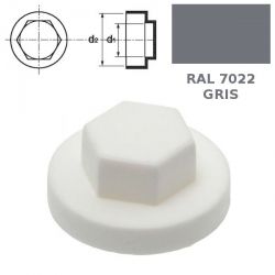 Capuchons RAL 7022 gris anthracite pour vis autoperceuses TH diamètre 6,3mm par 250