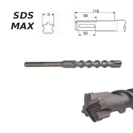 Foret béton SDS Max diamètre 25x600 mm