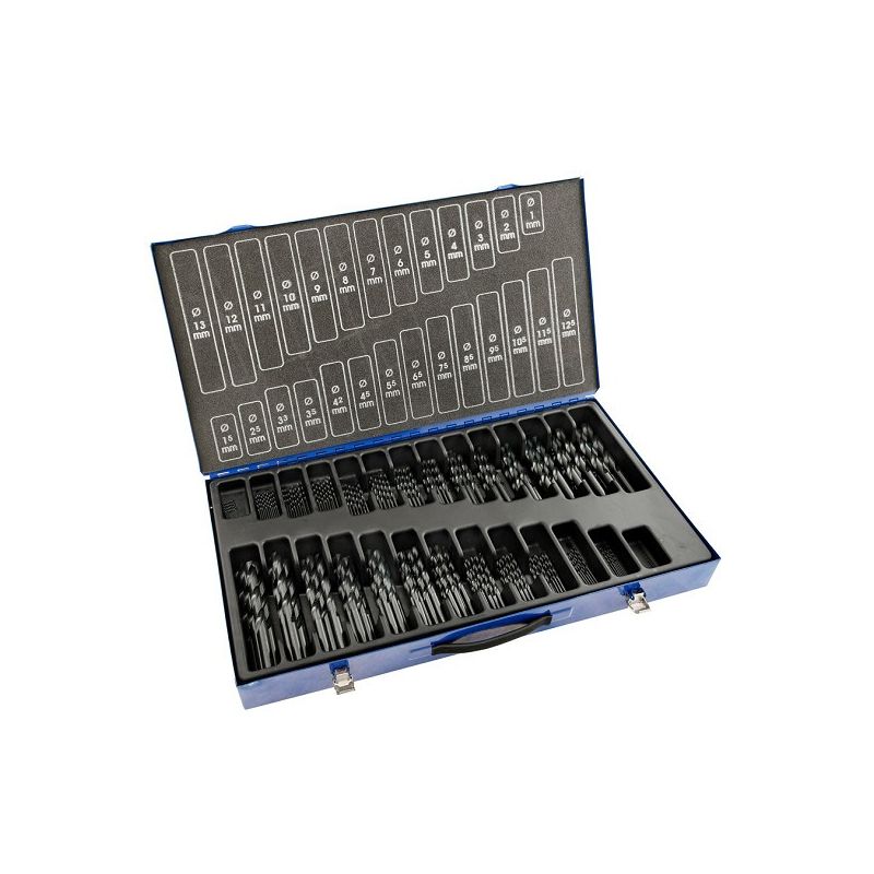 Coffret forets métaux 1-13 x 0.50 + 3.3 + 4.2 HSS DIN338N 220 pièces -  Perffixe Tools